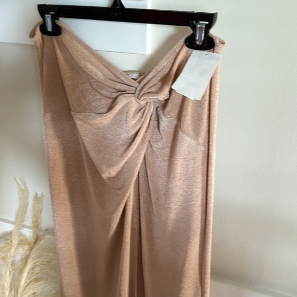 Topshop maxi skirt beige size 12 - Picture 2 of 3